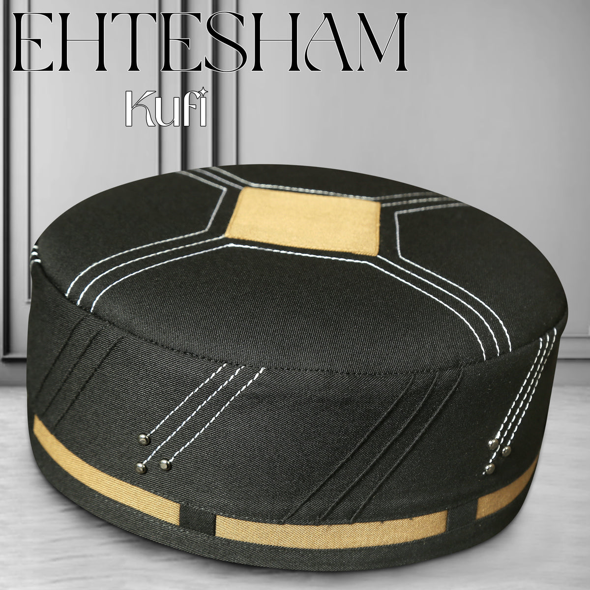 Premium EHTESHAM Kufi Traditional Handmade Muslim Prayer Topi