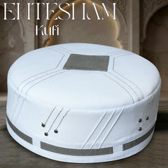 Premium EHTESHAM Kufi Traditional Handmade Muslim Prayer Topi