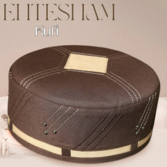 Premium EHTESHAM Kufi Traditional Handmade Muslim Prayer Topi