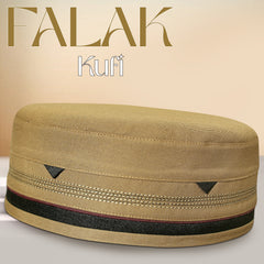 Golden  Falak Kufi Premium Namaz Topi for Men