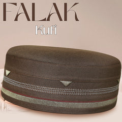 Brown Falak Kufi Premium Islamic Prayer Cap for Men