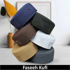 Muslim Faseeh Prayer Kufi Hat for mens – Islamic Kufi Cap for Salah Modestile