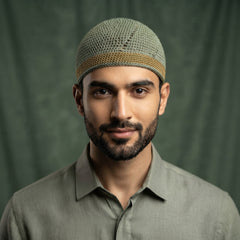 Knitted Kufi 001 - Textured Islamic Prayer Cap for Men