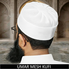 Umar Mesh Kufi - In Premium Mesh Fabric Best For Casual & Prayer