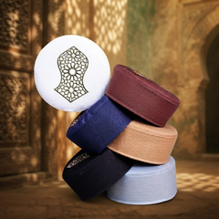 Mearaas Nalain Cap – Premium Embroidered Islamic Prayer Cap for Men