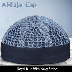 Al-Fajar Premium Knitted Kufi – Poly-Cotton Mesh Islamic Prayer Hat