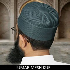 Umar Mesh Kufi - In Premium Mesh Fabric Best For Casual & Prayer