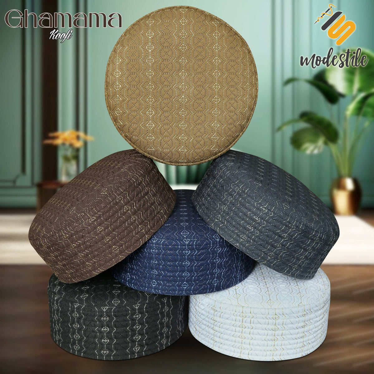 Muslim Ghamama Prayer Kufi Hat For Mens - New Look Design Cap Modestile