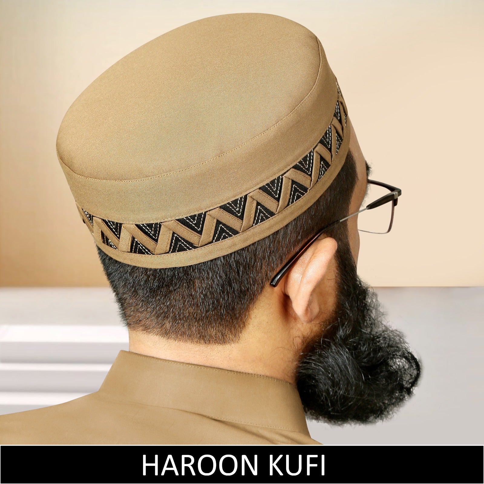Haroon Kufi for Men in Premium Cotton Fabric  Traditional Muslim Prayer Cap