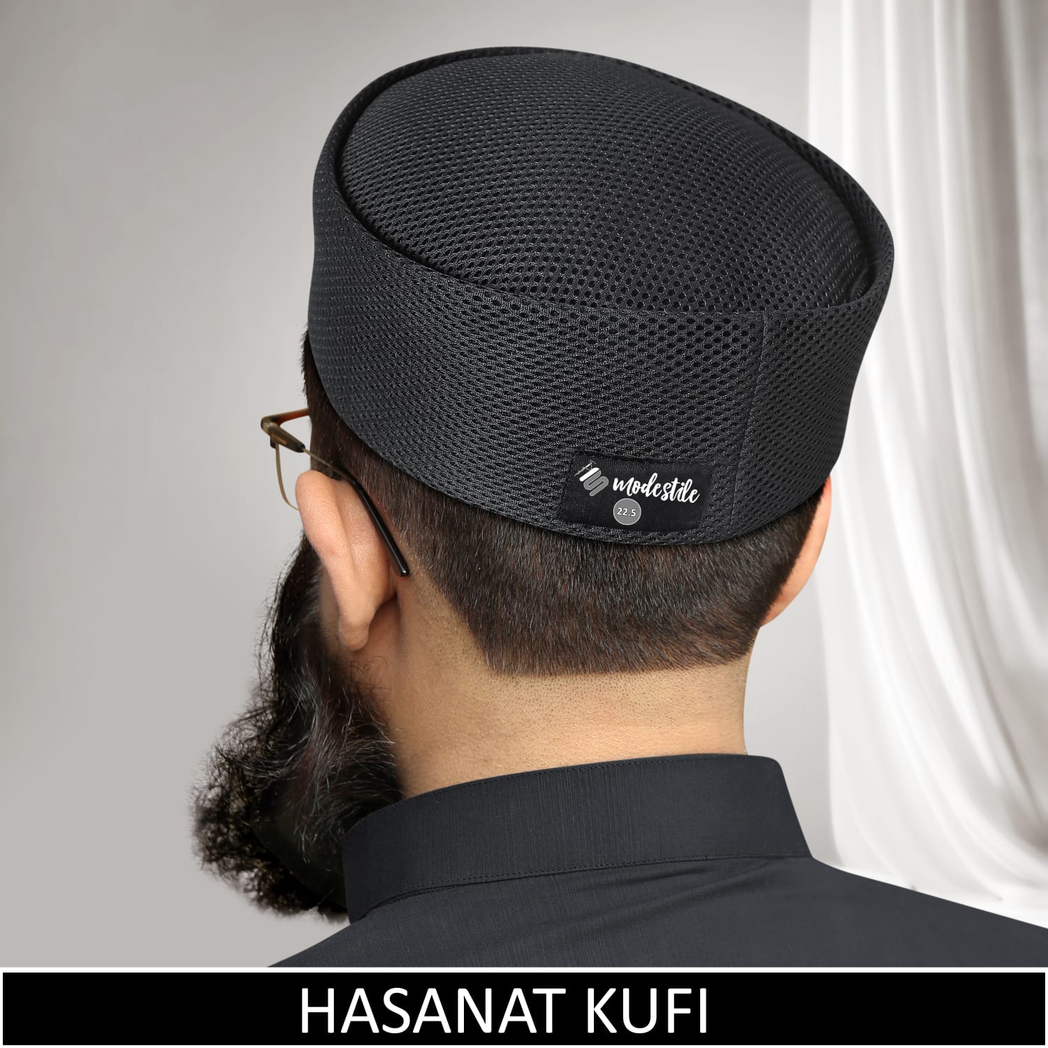 Hasanat Mesh Fabric Kufi For Prayer Uses Namaz Topi In Premium Modest Design