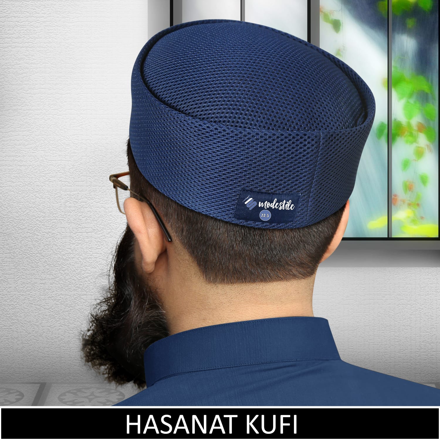 Hasanat Mesh Fabric Kufi For Prayer Uses Namaz Topi In Premium Modest Design
