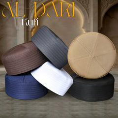 Al-Dari Premium Kufi – Polyester Cotton Muslim Prayer Cap for Men's
