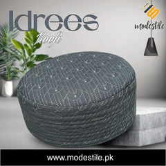 Men’s Premium Idrees Kufi – Traditional Embroidered Muslim Prayer Hat