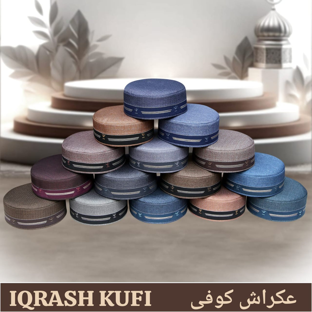 Muslim Iqraash Prayer Kufi Hat For Mens