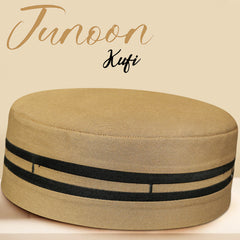 Junoon Kufi Cap – Soft Muslim Prayer Cap for Men for Summer Wear
