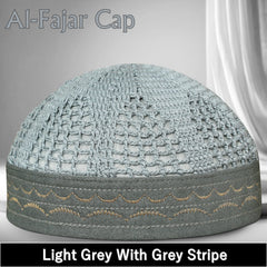 Al-Fajar Premium Knitted Kufi – Poly-Cotton Mesh Islamic Prayer Hat