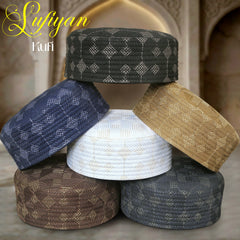 Sufiyan Premium Muslim Prayer Kufi Cap for Men's
