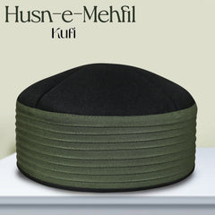 Misri Style Koofi In Green and Black