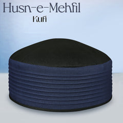 misri and turkish style prayer namaz topi in blue and black