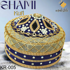 Turkey Cap KR-005 – Premium Velvet Handmade Traditional Kufi for Men