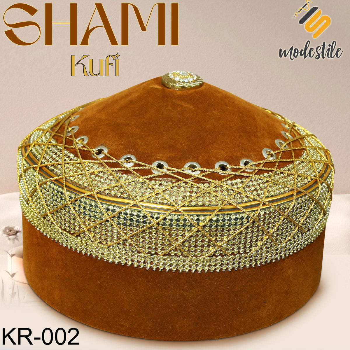Turkey Cap KR-002 – Premium Velvet Fabric Traditional Handmade Kufi