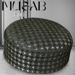Musab Hard Kufi Cap - Premium Embroidered Islamic Prayer Cap | Modestile