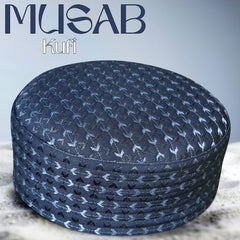 Musab Hard Kufi Cap - Premium Embroidered Islamic Prayer Cap | Modestile