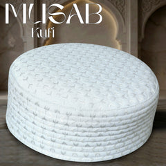 Musab Hard Kufi Cap - Premium Embroidered Islamic Prayer Cap | Modestile