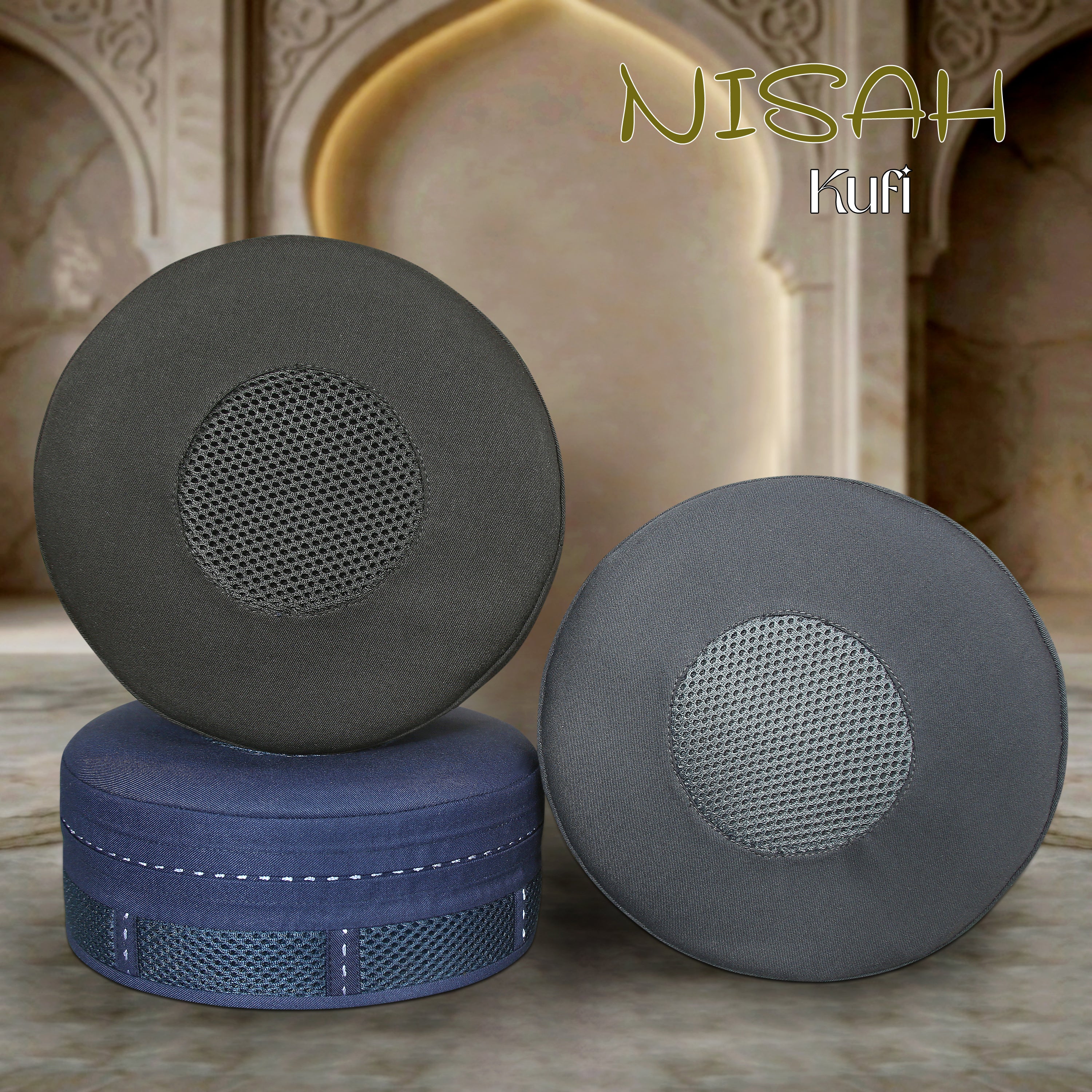 White Nisah Koofi Embroidered Islamic Prayer Cap