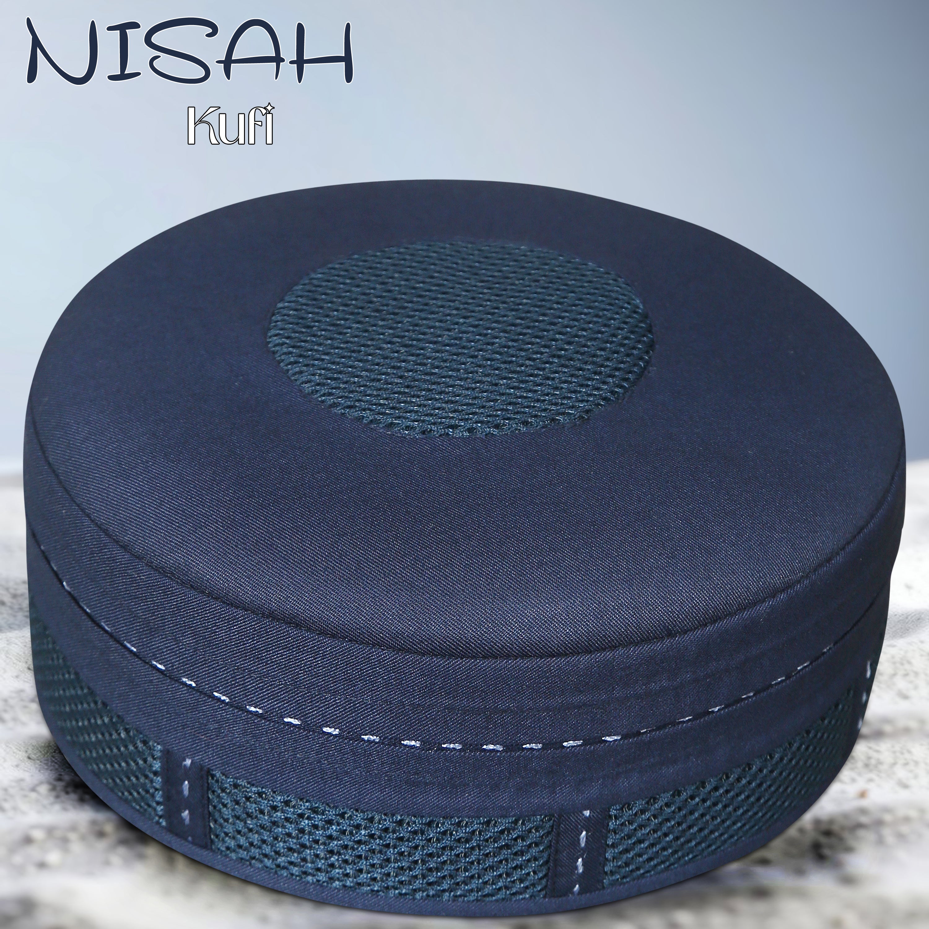 Nisah Mesh Koofi Top View Breathable Prayer Cap