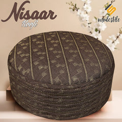 Modestile Nisaar Embriodered Stylish Prayer Islamic Kufi Hat For Men's Traditional Headwear