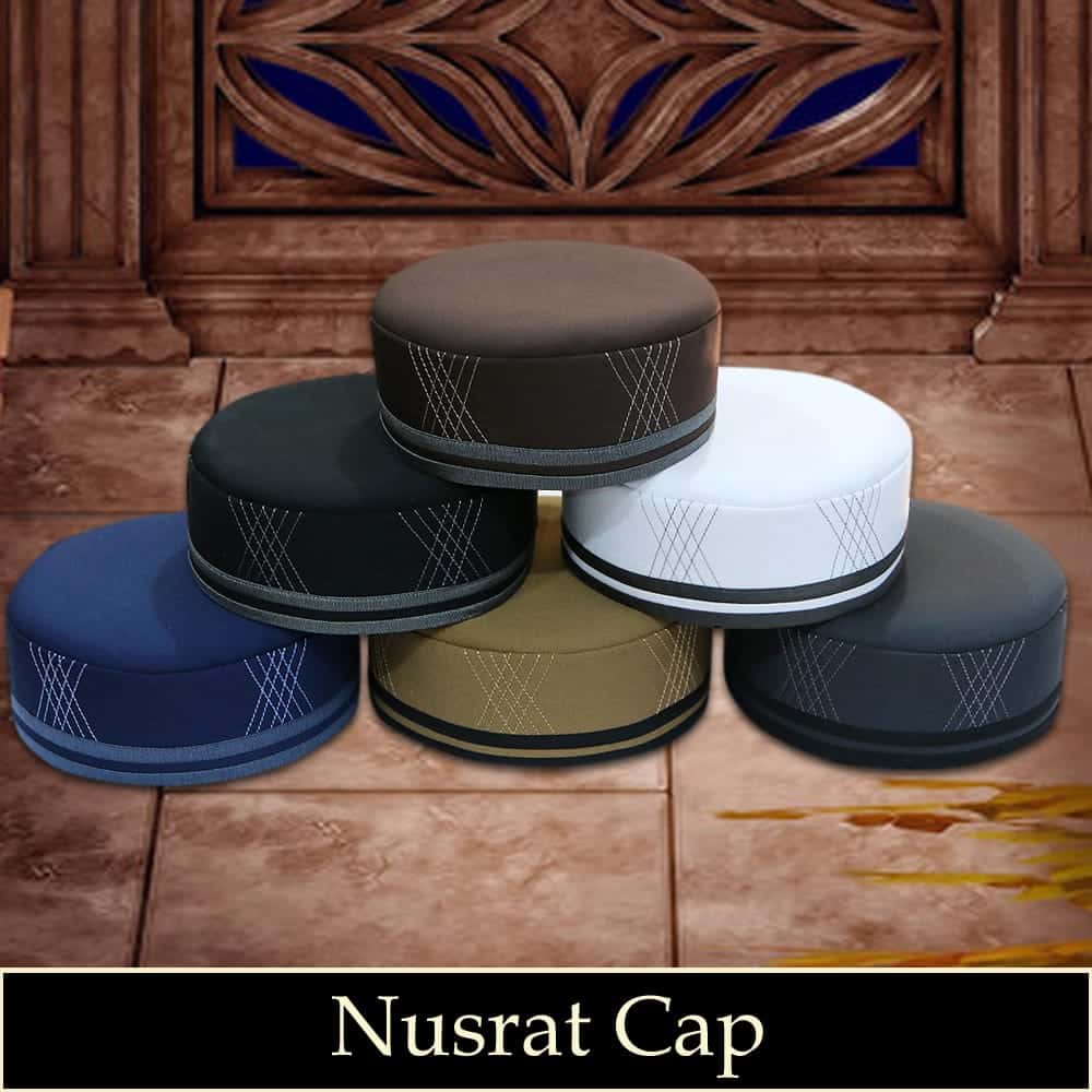 Muslim Nusrat Prayer Kufi Hat For Mens-Premium Comfort and Authentic Design