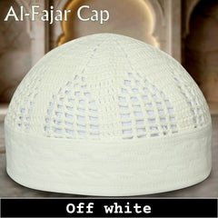 Al-Fajar Premium Knitted Kufi – Poly-Cotton Mesh Islamic Prayer Hat