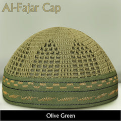 Al-Fajar Premium Knitted Kufi – Poly-Cotton Mesh Islamic Prayer Hat
