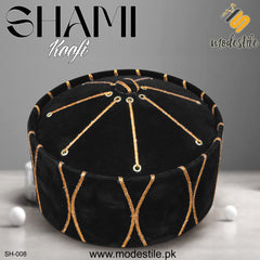 Men’s Premium Muslim Shami Cap SH-008 – Islamic Traditional Turban Style Turkish Kufi Hat