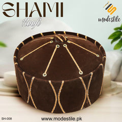 Men’s Premium Muslim Shami Cap SH-008 – Islamic Traditional Turban Style Turkish Kufi Hat
