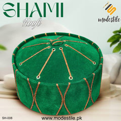 Men’s Premium Muslim Shami Cap SH-008 – Islamic Traditional Turban Style Turkish Kufi Hat