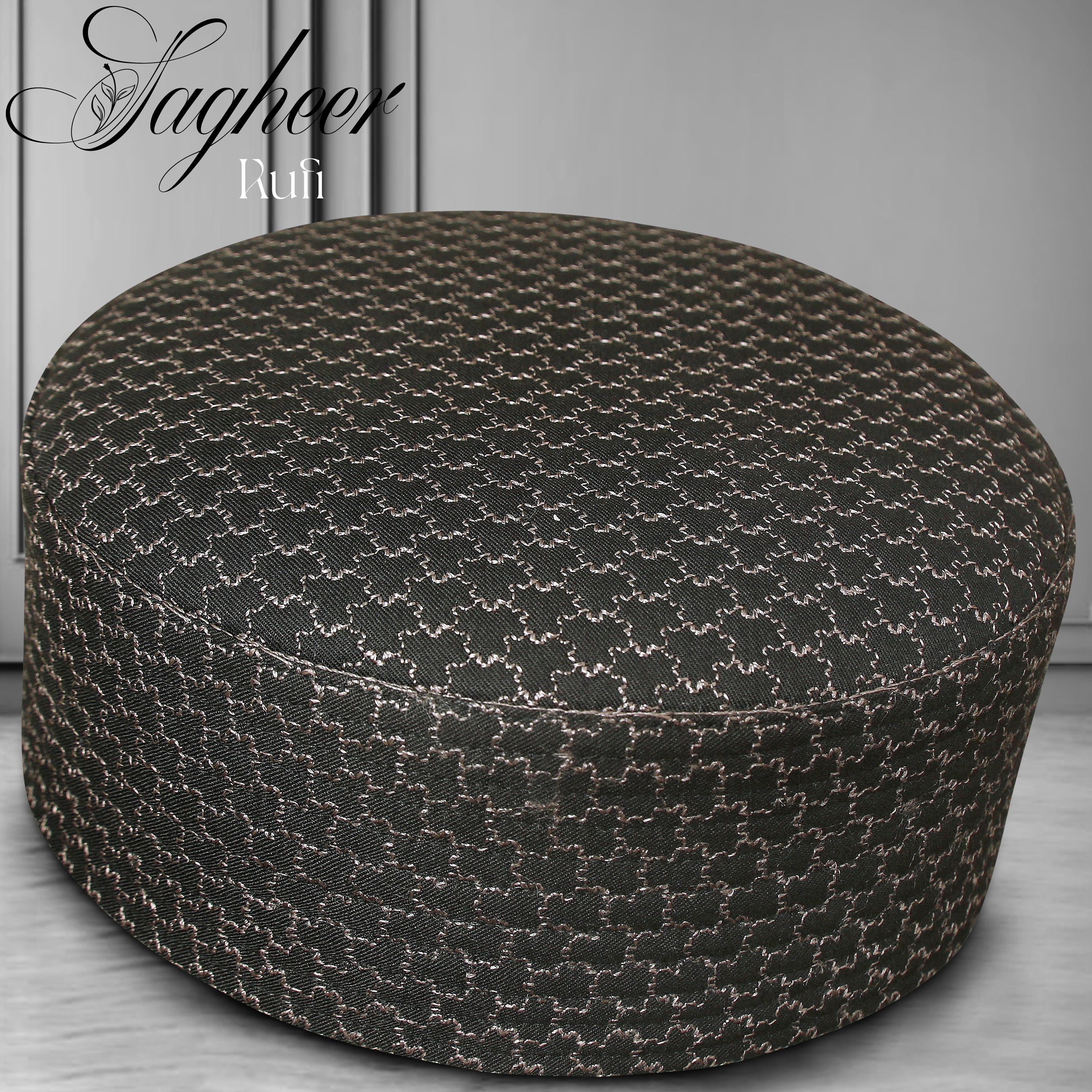 Sagheer Kufi Premium Polyester Cotton Islamic Prayer Cap Black
