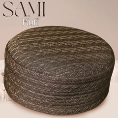 SAMI Hard Kufi Cap - Luxury Embroidered Islamic Prayer Cap for Men | Modestile