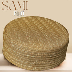 SAMI Hard Kufi Cap - Luxury Embroidered Islamic Prayer Cap for Men | Modestile