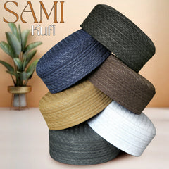 SAMI Hard Kufi Cap - Luxury Embroidered Islamic Prayer Cap for Men | Modestile