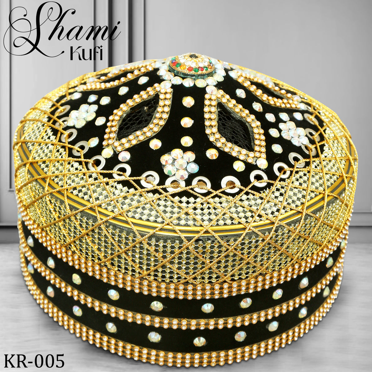 Turkey Cap KR-005 – Premium Velvet Handmade Traditional Kufi for Men