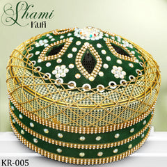 Turkey Cap KR-005 – Premium Velvet Handmade Traditional Kufi for Men