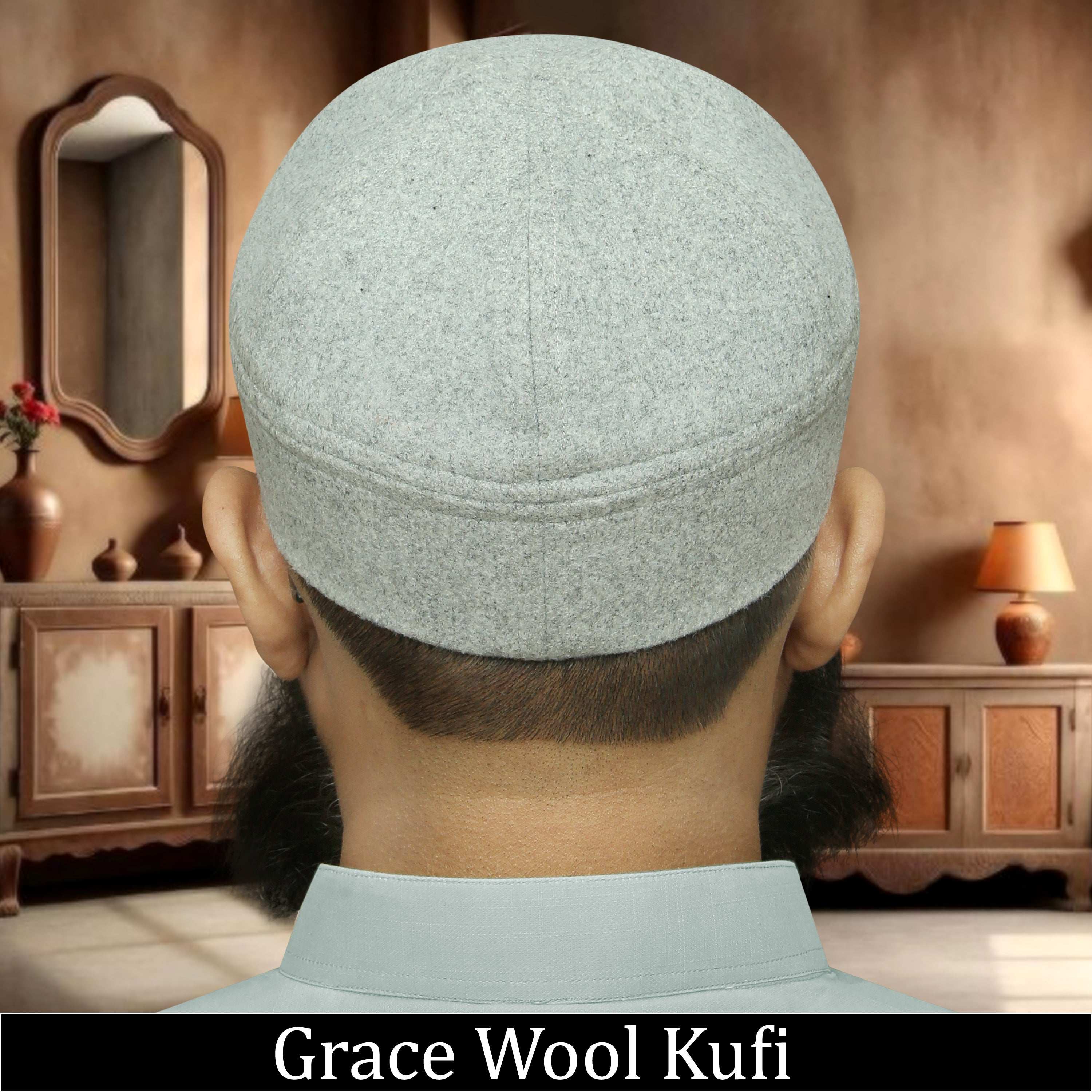 Muslim Grace Wool Prayer Kufi Hat For Mens