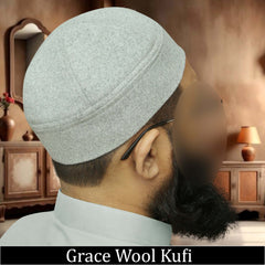 Muslim Grace Wool Prayer Kufi Hat for Men – Islamic Winter Cap & Traditional Headwear