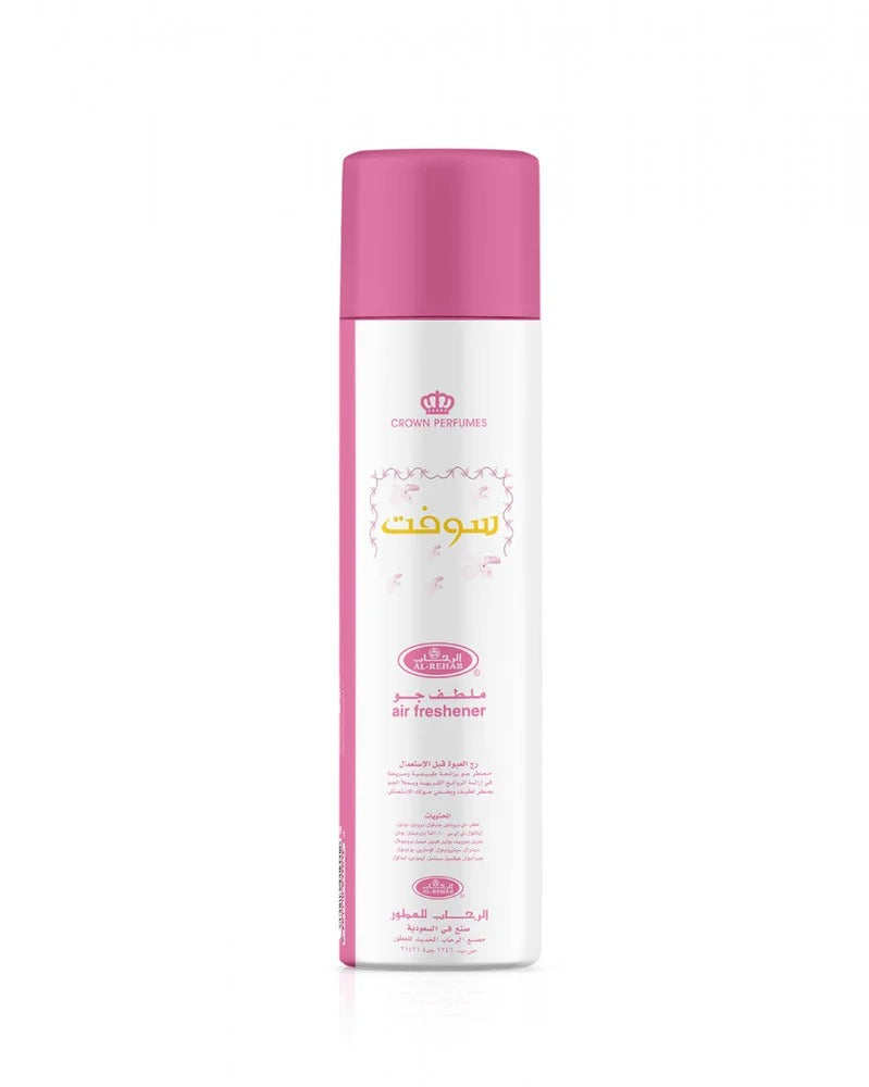 Al-Rehab Soft Air Freshener 300ml – Premium White Musk Fragrance Spray