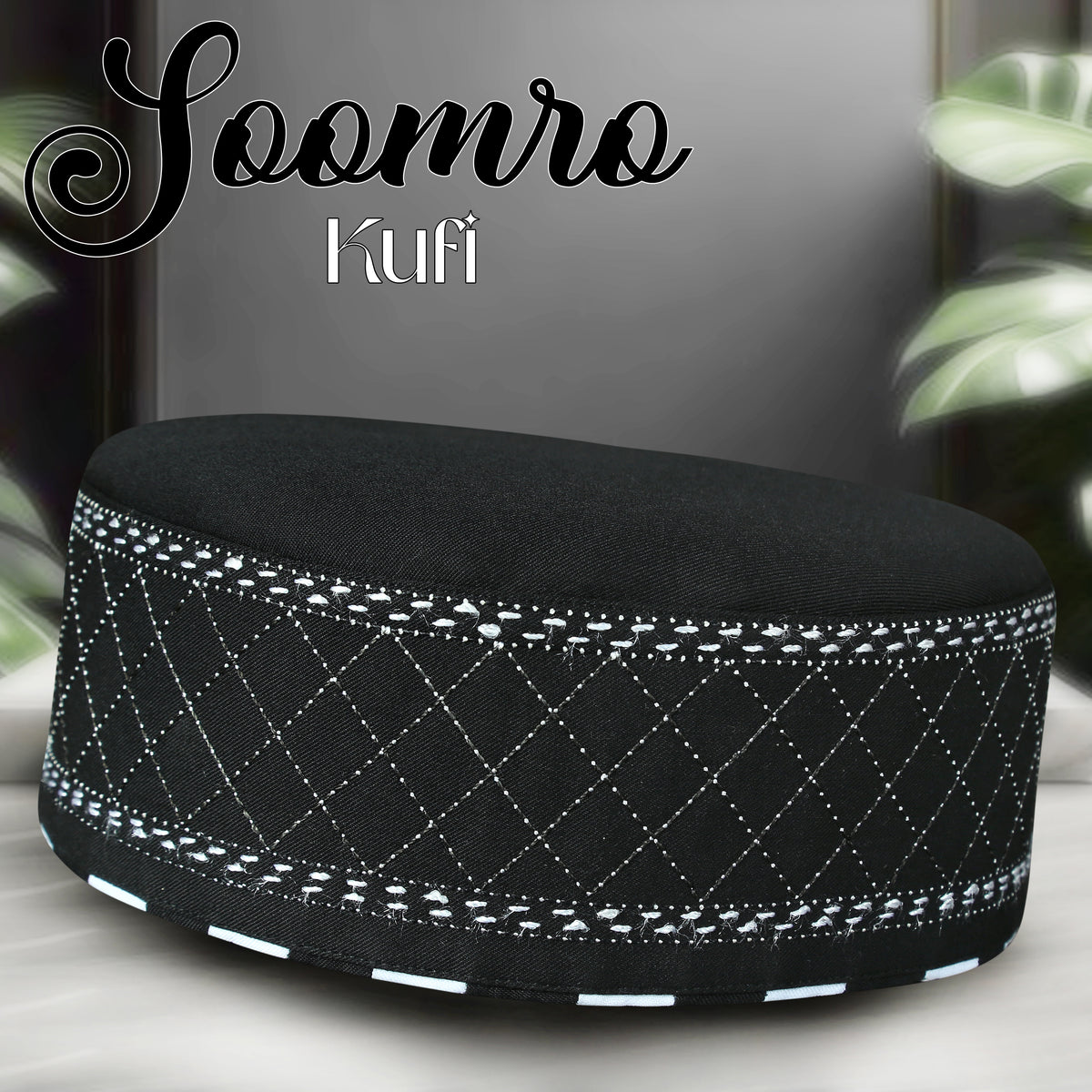 Soomroo Muslim Prayer Kufi Hat for Men – Premium Islamic Salah Cap for Daily