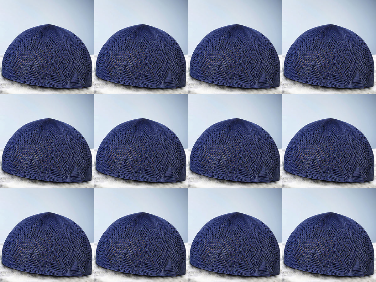 Turkey Knitted Kufi Cap (Pack of 12) – Premium Lightweight Turkish Style Islamic Cap