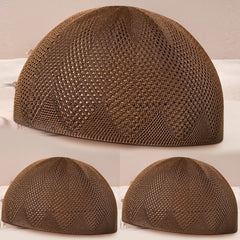 Turkey Knitted Kufi Cap (Pack of 3) – Premium Lightweight Turkish Style Islamic Cap