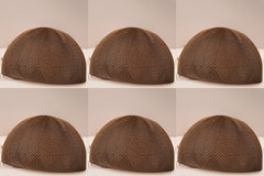 Turkey Knitted Kufi Cap (Pack of 6) – Premium Lightweight Turkish Style Islamic Cap